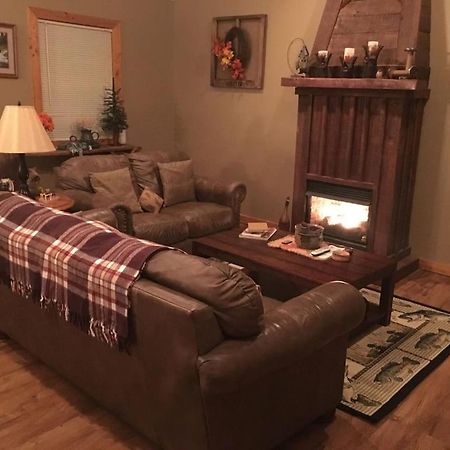 Gas Fireplace, Firepit, And Cedar Adirondack Chair Spencer Exterior photo